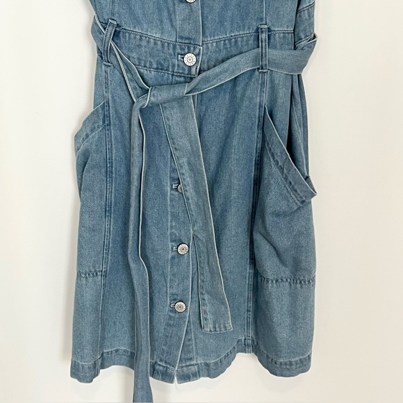 NWT Rails Anita Denim Mini Dress XL Button Front Ocean Wash - Picture 9 of 11